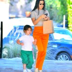 Kourtney Kardashian visits a toy store and heads to launch with daughter Reign in Malibu, CA