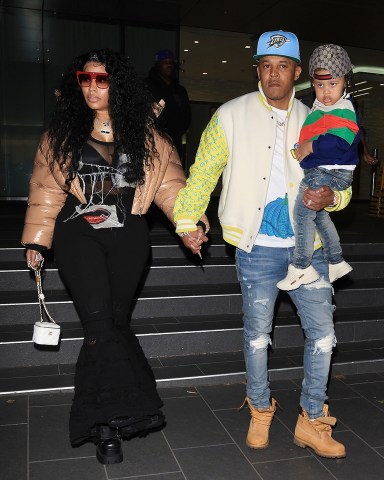 West Hollywood, CA - *EXCLUSIVE* - Nicki Minaj shows off her curvy figure as she celebrate her husband Kenneth Petty's 45th Birthday. The couple was spotted leaving BOA Steakhouse. Kenneth was holding their son. The two packed on the PDA holding hands.Pictured: Nicki Minaj, Kenneth PettyBACKGRID USA 8 APRIL 2023 USA: +1 310 798 9111 / usasales@backgrid.comUK: +44 208 344 2007 / uksales@backgrid.com*UK Clients - Pictures Containing ChildrenPlease Pixelate Face Prior To Publication*