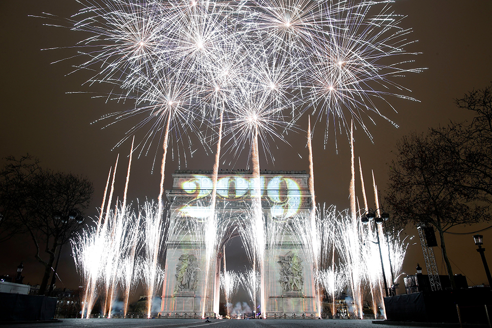 New Year's Eve celebrations in Paris, France - 01 Jan 2019