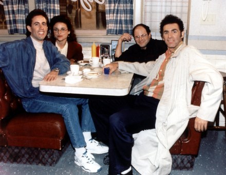 For editorial use only.  No use of the book cover.Mandatory credit: Photo by Nbc Tv/Kobal/REX/Shutterstock (5885737w)Jerry Seinfeld, Julia Louis-Dreyfus, Jason Alexander, Michael RichardsSeinfeld - 1990-1998NBC TVTV portrait