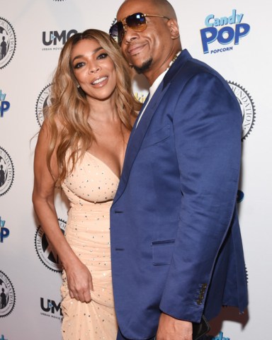 Wendy Williams and husband Kevin Hunter attend Wendy Williams Birthday Party and The Hunter Foundation Give Back Gala 2018 on July 18, 2018 at The Hammerstein Ballroom within the Manhattan Center Studios in New York City, USA. (Photo by Daniela Kirsch/NameFace/Sipa USA)(Sipa via AP Images)