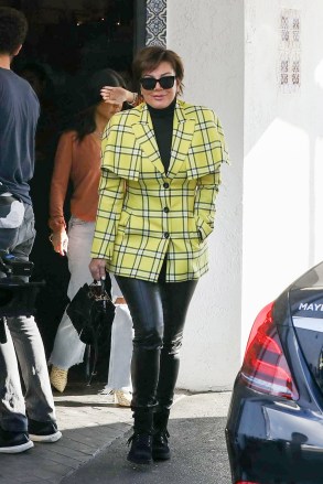 Sherman Oaks, CA - Khloe Kardashian channels "The Matrix" while out to lunch with family. Khloe opts for a long black trench coat while filming her lunch for "Keeping Up With The Kardashians." Khloe met up with mom Kris Jenner, Kourtney Kardashian, Kim Kardashian, and Scott Disick for the meal.Pictured: Kris JennerBACKGRID USA 30 NOVEMBER 2018 USA: +1 310 798 9111 / usasales@backgrid.comUK: +44 208 344 2007 / uksales@backgrid.com*UK Clients - Pictures Containing ChildrenPlease Pixelate Face Prior To Publication*