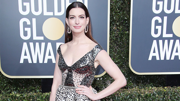 anne hathaway golden globes dress 2019