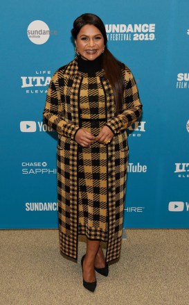 Mindy Kaling, a cast member and writer of "Late Night," poses at the premiere of the film during the 2019 Sundance Film Festival, in Park City, Utah
2019 Sundance Film Festival - "Late Night" Premiere, Park City, USA - 25 Jan 2019