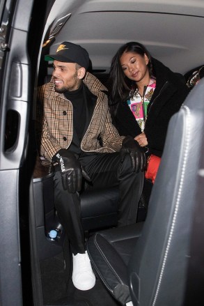 ** RIGHTS: ONLY UNITED STATES, AUSTRALIA, CANADA, NEW ZEALAND ** Paris, FRANCE - *EXCLUSIVE* - Singer Chris Brown appears in good spirits after being released Tuesday from police custody after a woman filed a rape complaint against him. Brown is pictured getting in a van with his girlfriend Ammika Harris at his hotel in Paris.Pictured: Chris Brown, Ammika HarrisBACKGRID USA 23 JANUARY 2019 BYLINE MUST READ: Best Image / BACKGRIDUSA: +1 310 798 9111 / usasales@backgrid.comUK: +44 208 344 2007 / uksales@backgrid.com*UK Clients - Pictures Containing ChildrenPlease Pixelate Face Prior To Publication*