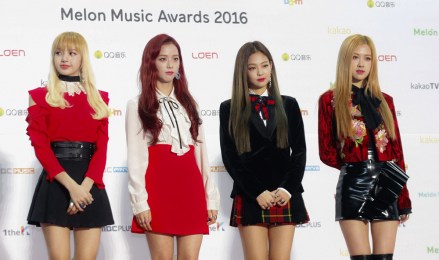 South Korean Girl Group 'Blackpink' Poses As They Arrive For the Melon Music Aeards 2016 at the Gocheok Sky Dome in Seoul South Korea 19 November 2016 Korea, Democratic People's Republic of Seoul
South Korea Music Melon Music Awards - Nov 2016