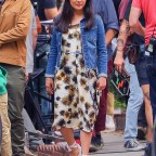 Constance Wu Shooting Lyle Lyle Crocodile in New York City