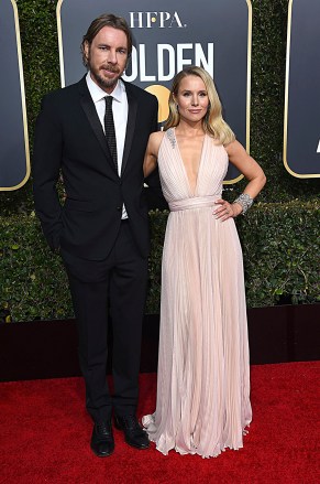 Dax Shepard, Kristen Bell. Dax Shepard, left, and Kristen Bell arrive at the 76th annual Golden Globe Awards at the Beverly Hilton Hotel, in Beverly Hills, Calif
76th Annual Golden Globe Awards - Arrivals, Beverly Hills, USA - 06 Jan 2019