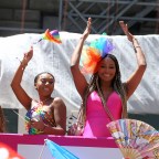 Real Housewives Of Atlanta's Cynthia Bailey And Her Daughter Noelle Robinson Ride The Bravo TV Float At World Pride March In New York City