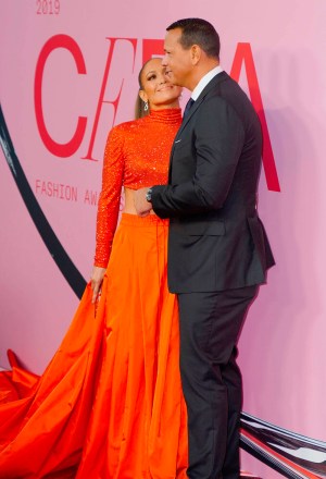 Photo by: XPX/STAR MAX/IPx 2019 6/3/19 Jennifer Lopez and Alex Rodriguez at the CFDA Fashion Awards in Brooklyn, New York.