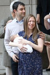 Marc Mezvinsky, left, and wife Chelsea Clinton with newborn son, Aidan Clinton Mezvinsky leave Lenox Hill Hospital, in New York
Chelsea Clinton And Family Depart Lenox Hill Hospital, New York, USA - 20 Jun 2016