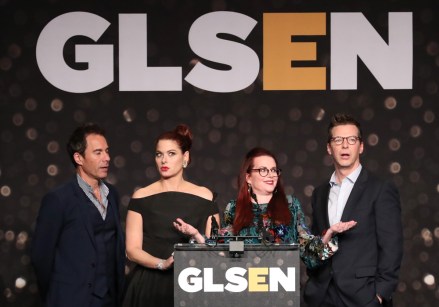 Eric McCormack, Debra Messing, Megan Mullally and Sean Hayes
GLSEN Respect Awards, Show, Los Angeles, USA - 19 Oct 2018