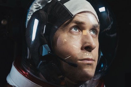 Editorial use only. No book cover usage.Mandatory Credit: Photo by Daniel McFadden/Universal/Kobal/REX/Shutterstock (9927631af)Ryan Gosling as Neil Armstrong'First Man' Film - 2018A look at the life of the astronaut, Neil Armstrong, and the legendary space mission that led him to become the first man to walk on the Moon on July 20, 1969.