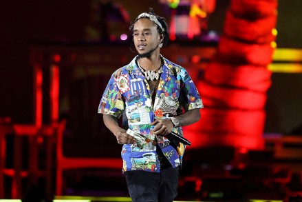 Slim Jxmmi of the group Rae Sremmurd perform at the 2018 iHeartRadio Music Festival Day 1 held at T-Mobile Arena, in Las Vegas
2018 iHeartRadio Music Festival - Day 1, Las Vegas, USA - 21 Sep 2018