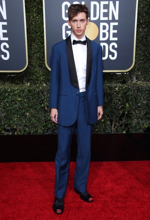 Troye Sivan
76th Annual Golden Globe Awards, Arrivals, Los Angeles, USA - 06 Jan 2019
Wearing Calvin Klein