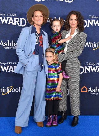 Brandi Carlile, Evangeline Ruth Carlile and Catherine Shepherd
'Onward' film premiere, Arrivals, El Capitan Theatre, Los Angeles, USA - 18 Feb 2020