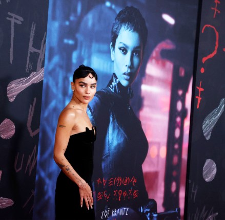Zoe Kravitz poses for a photo at the Warner Bros. World premiere.  Pictures, 'The Batman' at Lincoln Center in New York, USA, 01 March 2022. World Premiere of The Batman, New York, USA - 01 Mar 2022