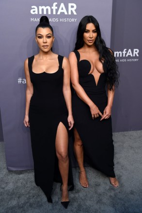 Kourtney Kardashian and Kim Kardashian WestamFAR Gala, Arrivals, Fall Winter 2019, New York Fashion Week, USA - 06 Feb 2019