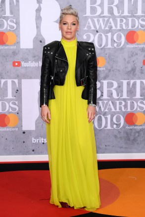 Pink
39th Brit Awards, Arrivals, The O2 Arena, London, UK - 20 Feb 2019