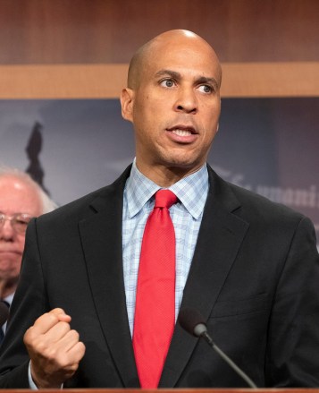 United States Senator Cory Booker (Democrat of New Jersey) makes remarks at a press conference in the US Capitol in Washington, DC announcing a Democratic package of three bills to be introduced in the US Senate and US House to control prescription drug prices.
Press conference on Democratic Bills to control prescription drug prices, Washington DC, USA - 10 Jan 2019