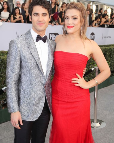 Darren Criss and Mia Swier
25th Annual Screen Actors Guild Awards, Roaming Arrivals, Los Angeles, USA - 27 Jan 2019