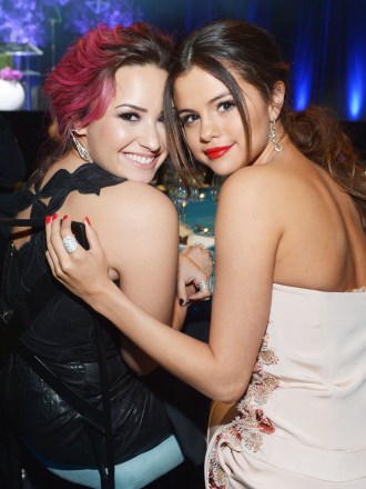 Demi Lovato, left, and Selena Gomez attend unite4:good and Variety's unite4:humanity at Sony Pictures Studios, in Culver City, Calif
unite4:good And Variety's unite4:humanity - Backstage and Audience, Culver City, USA - 27 Feb 2014