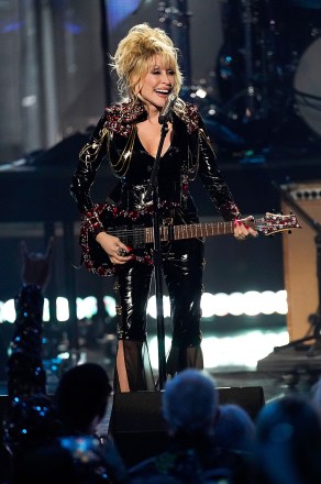Inductee Dolly Parton performs during the Rock & Roll Hall of Fame Induction Ceremony, at the Microsoft Theater in Los Angeles
2022 Rock & Roll Hall of Fame Induction Ceremony - Show, Los Angeles, United States - 05 Nov 2022