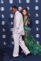 Sean Combs and Jennifer Lopez
Award Room at the 42nd Annual Grammy Awards
February 23, 2000  Los Angeles, CA  
Sean Combs and Jennifer Lopez 
Award Room at the 42nd Annual Grammy Awards held at the Staples Center.
Photo® Eric Charbonneau / BEImages