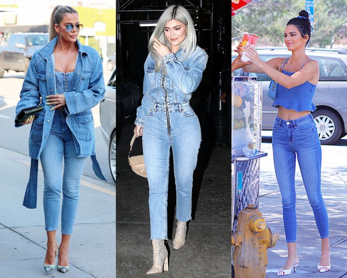 Kardashian & Jenner Denim Looks: Pics Of Kim & Sisters – Hollywood Life