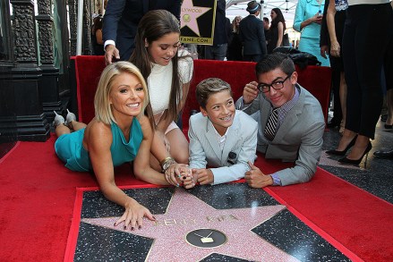 Kelly Ripa with children Lola Consuelos, Joaquin Consuelos, Michael Consuelos
Kelly Ripa honoured with a Star on the Hollywood Walk of Fame, Los Angeles, America - 12 Oct 2015