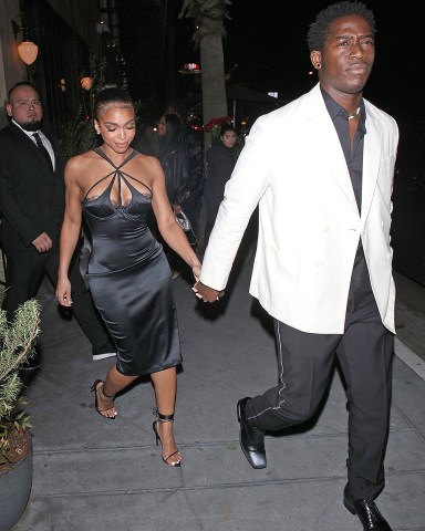 West Hollywood, CA  - Lori Harvey and boyfriend Damson Idris hold hands as they exit Lavo restaurant after celebrating Lori's 26th birthday party with friends in West Hollywood.Pictured: Lori Harvey, Damson IdrisBACKGRID USA 14 JANUARY 2023 USA: +1 310 798 9111 / usasales@backgrid.comUK: +44 208 344 2007 / uksales@backgrid.com*UK Clients - Pictures Containing ChildrenPlease Pixelate Face Prior To Publication*