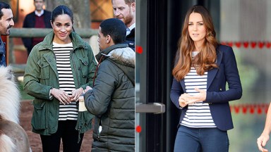 Meghan Markle Kate Middleton stripes jeans