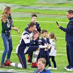 Gisele BŸndchen and her Superstar QB Tom Brady at Super Bowl XLI
