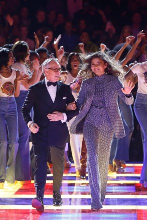 Tommy Hilfiger, Zendaya. Designer Tommy Hilfiger, left, and actress Zendaya walk the runway with models at the conclusion of the Tommy Now ready to wear Fall-Winter 2019-2020 collection, that was presented in Paris
Fashion 2019 F/W Hilfiger, Paris, France - 02 Mar 2019