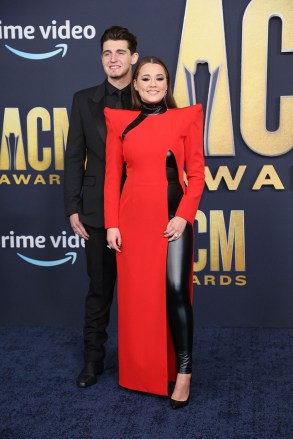 Cade Foehner and Gabby Barrett arrive for the 2022 Academy of Country Music Awards at Allegiant Stadium in Las Vegas, Nevada on Monday, March 7, 2022.2022 Acm Awards, Las Vegas, Nevada, United States - 07 Mar 2022