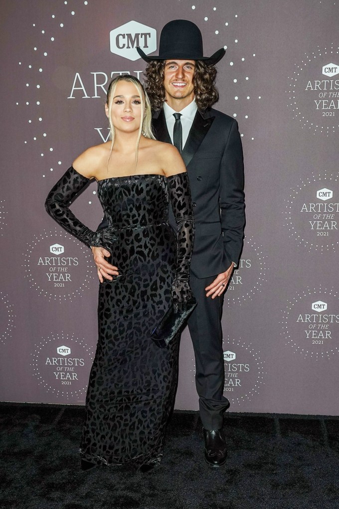 Gabby Barrett and Cade Foehner at 2021 CMT Artists of the Year