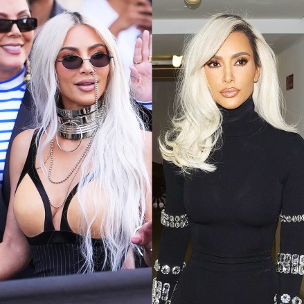 Kim Kardashian'ın MFW'de Dalgalı Kısa Saç ve Yan Kısım Makyajı – Fotoğraflar – Hollywood Life