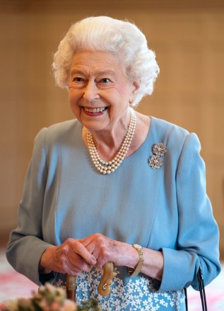 Queen Elizabeth II during a reception in the Ballroom of Sandringham House, which is the Queen's Norfolk residence, with representatives from local community groups to celebrate the start of the Platinum Jubilee. The Queen came to the throne 70 years ago this Sunday when, on February 6 1952, the ailing King George VI - who had lung cancer - died at Sandringham in the early hours.Queen Elizabeth II at Sandringham House, Norfolk, UK - 05 Feb 2022