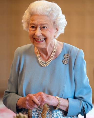 Queen Elizabeth II during a reception in the Ballroom of Sandringham House, which is the Queen's Norfolk residence, with representatives from local community groups to celebrate the start of the Platinum Jubilee. The Queen came to the throne 70 years ago this Sunday when, on February 6 1952, the ailing King George VI - who had lung cancer - died at Sandringham in the early hours.Queen Elizabeth II at Sandringham House, Norfolk, UK - 05 Feb 2022