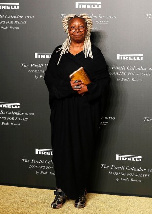 American actress Whoopi Goldberg poses for photographers at the 2020 Pirelli Calendar event in Verona, ItalyPirelli Calendar, Verona, Italy - 03 Dec 2019