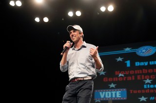 U.S. Rep. Beto O'Rourke, D-El Paso, the 2018 Democratic candidate for U.S. Senate in Texas, speaks during a campaign rally, in El Paso, Texas
Election 2018 Senate Texas, El Paso, USA - 05 Nov 2018