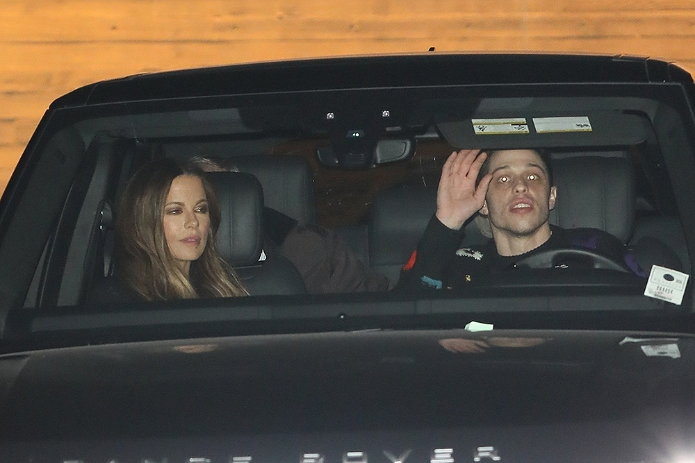 Malibu, CA  - Are things getting more serious with Kate and Pete? A day after attending 'The Dirt' premiere together, Kate Beckinsale and Pete Davidson have dinner at Nobu. The new couple are joined by Beckinsale's mom Judy Loe and stepdad Roy Battersby. The party could be seen leaving together in a black Range Rover SUV, with Pete driving.

Pictured: Kate Beckinsale, Pete Davidson

BACKGRID USA 19 MARCH 2019 

BYLINE MUST READ: NGRE / BACKGRID

USA: +1 310 798 9111 / usasales@backgrid.com

UK: +44 208 344 2007 / uksales@backgrid.com

*UK Clients - Pictures Containing Children
Please Pixelate Face Prior To Publication*