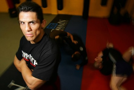 SHAMROCK ADVANCE FOR WEEKEND EDITIONS MARCH 4-6 ** Frank Shamrock, left, is photographed in front of his students working out at Shamrock Martial Arts Academy in San Jose, Calif., . California became the latest state to approve mixed martial arts cage fighting when the state athletics commission lifted a ban on fights outside American Indian lands, ending a five-year regulatory battle. The first fight is planned for March 10 in San Jose, with Shamrock facing Cesar Gracie in the main event
OUTLAW FIGHTING, SAN JOSE, USA