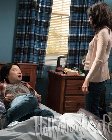 FRESH OFF THE BOAT - "These Boots Are Made for Walkin'" - Eddie, angry after his mom tells him he's too immature to go on a student exchange trip to Taiwan, takes Jessica at her word when she says "my house, my rules" and leaves home. But when he ends up living with Horace (guest star Jimmy O. Yang) in his new apartment, he has second thoughts. Louis and Evan suspect Emery is leading some sort of secret life after he quits the volleyball team but lies about still going to practice, so they begin following him on "Fresh Off the Boat," FRIDAY, MARCH 8 (8:00-8:30 p.m. EST), as part of the new TGIF programming block on The ABC Television Network. (ABC/Kelsey McNeal)
JIMMY O. YANG