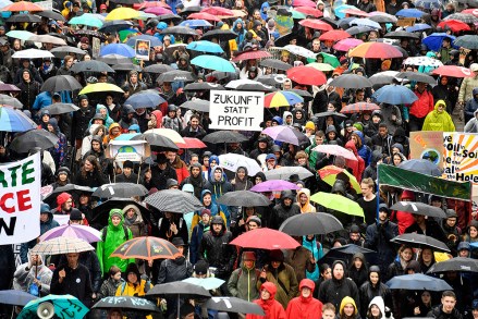 Thousands of students demonstrate during a 'Climate strike' protest in Zurich, Switzerland, 15 March 2019. Students across the world are taking part in a massive global student strike movement called #FridayForFuture which was sparked by Greta Thunberg of Sweden, a sixteen year old climate activist who has been protesting outside the Swedish parliament every Friday since August 2018.
Students strike for climate change in Zurich, Switzerland - 15 Mar 2019