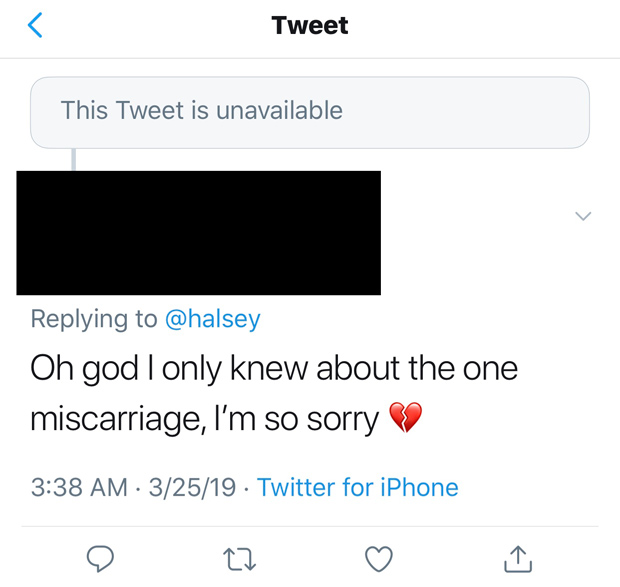 Halsey miscarriages surgeries