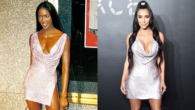 Kim Kardashian Copying Naomi Campbell Outfits