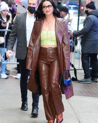 Singer Katy Perry is seen outside 'Good Morning America'
'Good Morning America' TV show, New York, USA - 22 Feb 2022