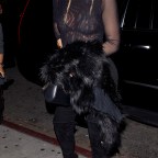 Khloe Kardashian with braided hair and wearing a sheer top was seen arriving at 'The Nice Guy' bar in West hollywood, CA