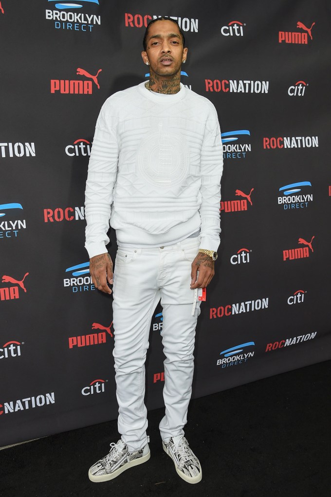 Nipsey Hussle At The Roc Nation Pre-Grammy Brunch